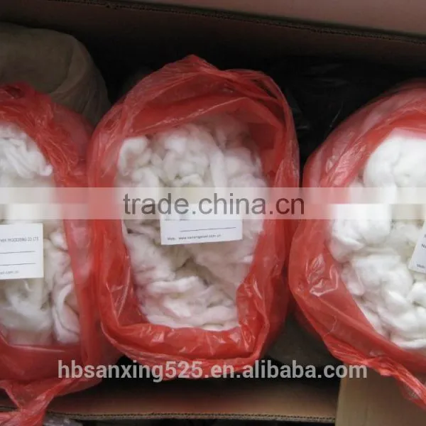 WOW!! Chinese Double-scoured Wool Noil, 20mic, 30-40mm, Good Raw White Color photo-4