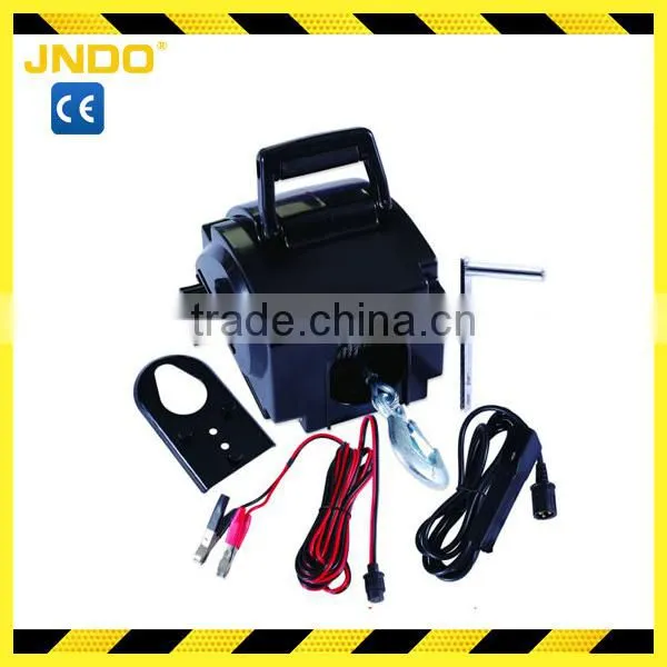 Hauling Pulling Pull Trailer 12V 2000Lbs Electric Recovery Boat Winch photo-2