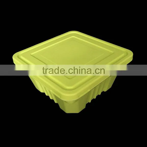 Biodegradable Eco-friendly Two-layer 1000ml 3-div Corn Starch Food Container photo-2