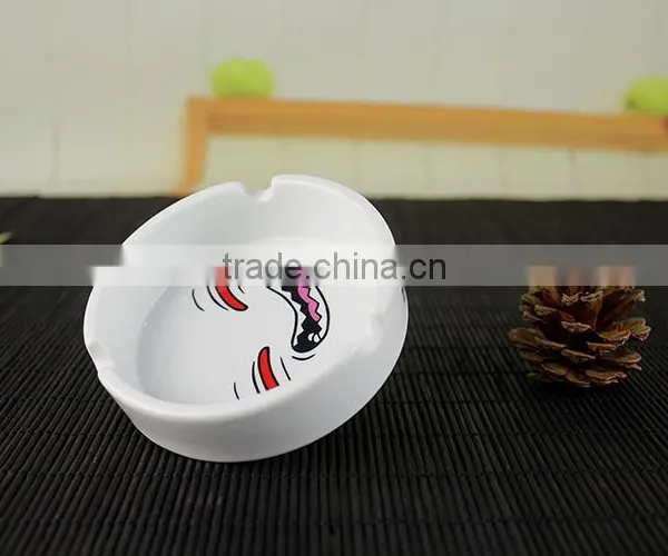 New Ideas Novelty Ceramic Ash Tray Ashtray With Decal Printing photo-6