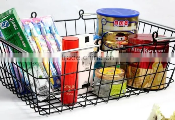 Hangzhou Supplier Fashion Metal Wire Mesh Hand Held Sundry Storage Basket/Shopping Basket photo-2