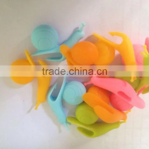 2016 New Funny Snail Shape Silicone Clip Cup Tea Bag Holder photo-6