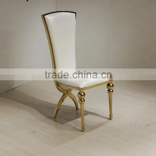 PU Cover Dining Chairs Stainless Steelframe Metal Chair photo-2