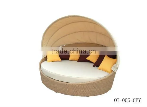 2016 Modern Rattan Hotel Furniture Daybed Sectional Sofa Bed photo-5