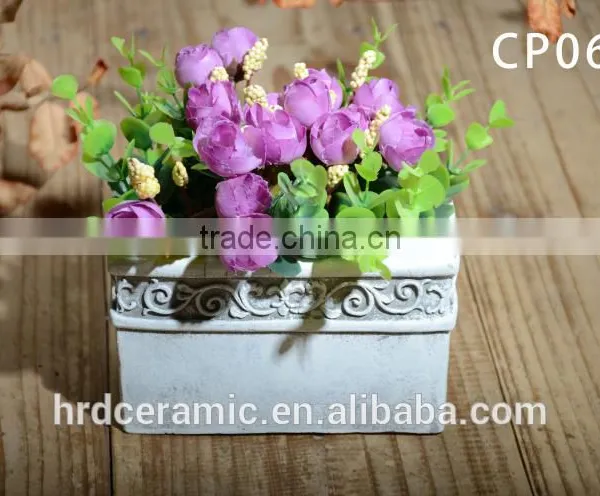 Outdoor Cement Garden Planter Paint Plant Pots photo-5