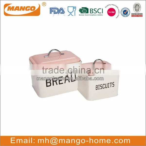 Metal Rectangle Home Goods Bread Lock Storage Canister photo-6