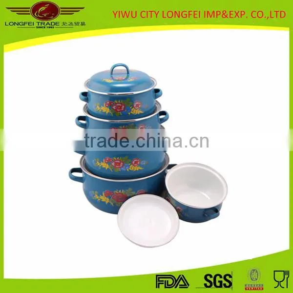2016 High Quality Wholesale Non-stick Enamel Cast Iron Cookware Set photo-5