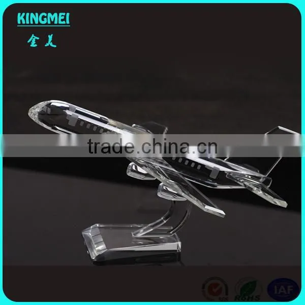 Mini Optical Crystal Aircraft Aeroplane Model For Birthday Souvenir photo-3