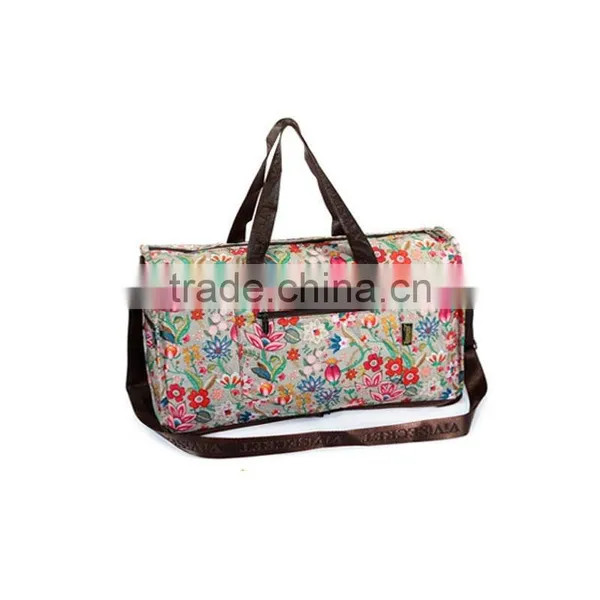 Colorful Floral Folding New Fashion Reusage Portable Tote Shoulder Shopping Duffle Bags photo-2