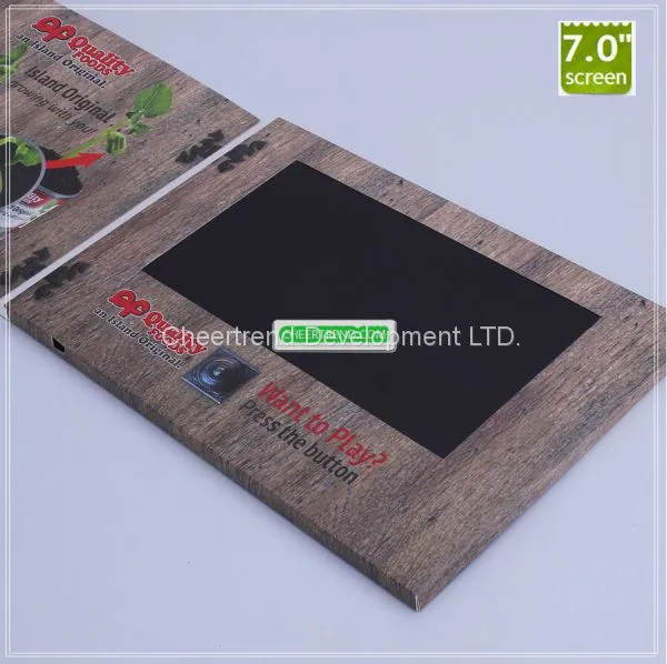 7 Inch Tft Color Screen Lcd Video Business Cards / Video Booklets Built In 1400mah Battery photo-2