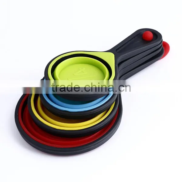 High Quality Silicone Measure Tools Kitchen Measuring Cups photo-4