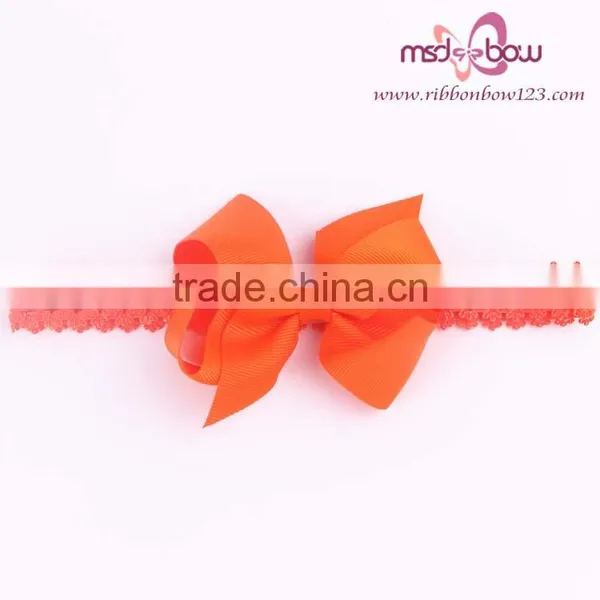 Colorful Baby Girls Newborn Elastic Satin Ribbon Headbands photo-3