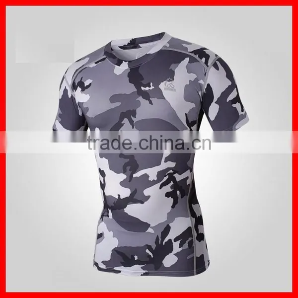2015 Wholesale Sportswear Running Shorts Fitness Wear Garmen Wholesale or Custom Men's Compression Jersey photo-2