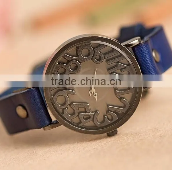 2015 New Vintage Watches for Women Men Leather Bracelet Quartz Watch Top Quality Woman Watches Digital Clock-BL020 Free Shipping photo-5