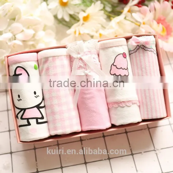 Women's Underwear Cartoon Panties Cute Pink Knickers Comfortable Cotton Briefs photo-5