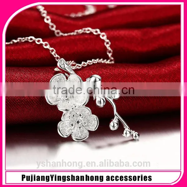 Fashion Plum 925 Silver Pendant Necklace