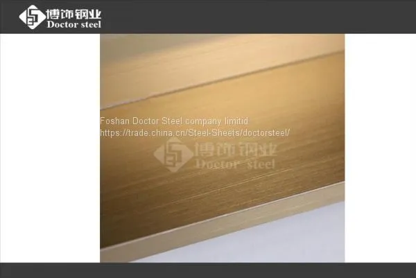 Hairline Rose Golden Stainless Steel Sheet 304,stainless Steel Plate PVD photo-3