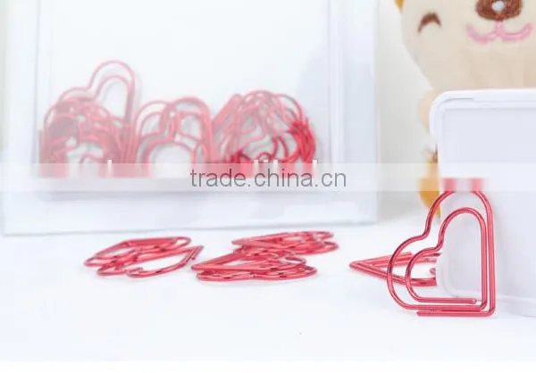 Heart Shape Planner Clip Stainless Steel Plating Paper Clip photo-4