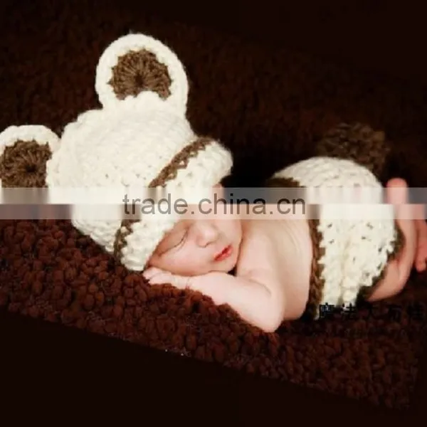 Kalevel Cute Cartoon Dinosaur Style Infant Newborn Baby Girl Boy Crochet Beanie Hat Clothes Baby Photograph Props photo-4