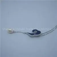 Enamel Special Freshwater Pearl Silver Necklace SSN021