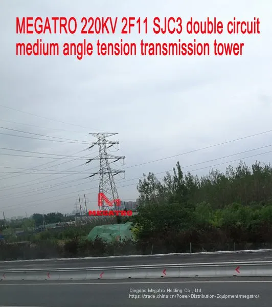 220KV 2F11 SJC3 Double Circuit Medium Angle Tension Transmission Tower photo-3