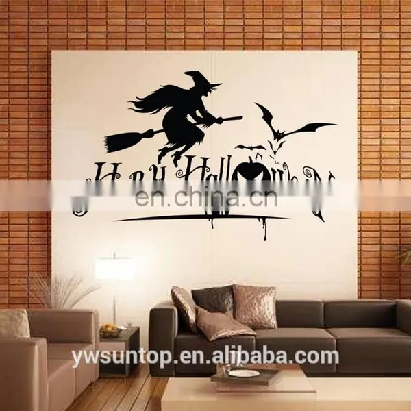 Happy Halloween Witch and Bats Window/Wall Sticker Halloween Decoration Home Decoration photo-4