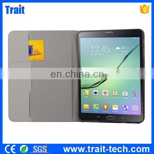 Beautiful Lotus Pattern Card Slots Flip Stand TPU+ PU Leather Case for Samsung Galaxy Tab S2 8.0 T710 photo-2