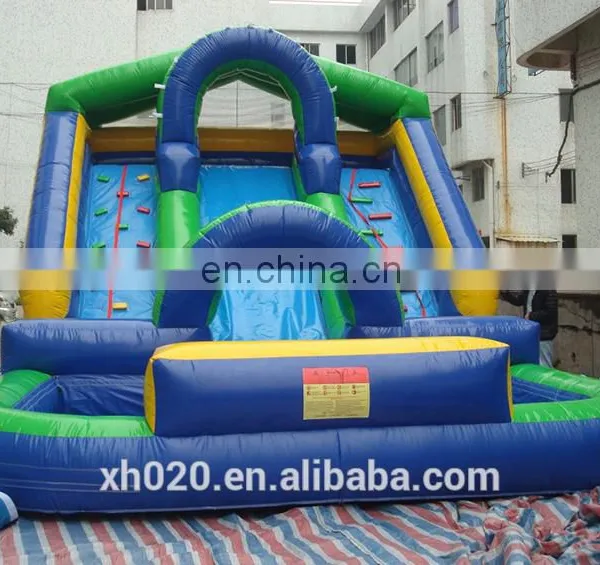 Outdoor Giant Inflatable Water Slide With Climbing Wall photo-3