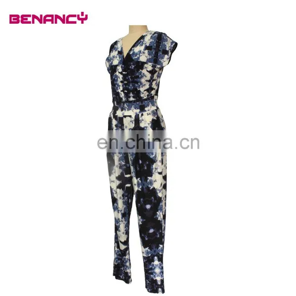 Lady Latest Design Printed Jumpsuit Designer Fashion Pant photo-3