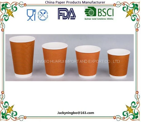 Disposable Paper Coffee Cups With Lids , To Go Coffee Cups , Party Favor Tablewares