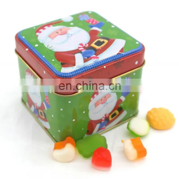 2017 Sweet Square Christmas Gift Meatl Tin Can Packaging Manufacturer photo-2