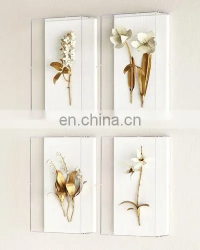 Artificial Flower Wall Acrylic Display /flower Wall Display/flower Display Box photo-2