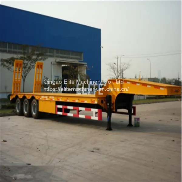 Good Price 3 Axle Wide Load Low Bed Trailer for Oversize Machinery Haulage Low Loader Trailer photo-4