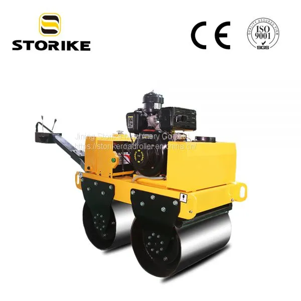 500Kg Pedestrian Tandem Wheels Vibratory Pavement Compactor Road Roller Manufacturer