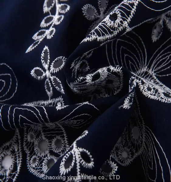White Cotton Embroidery Lace Fabric Dress photo-2