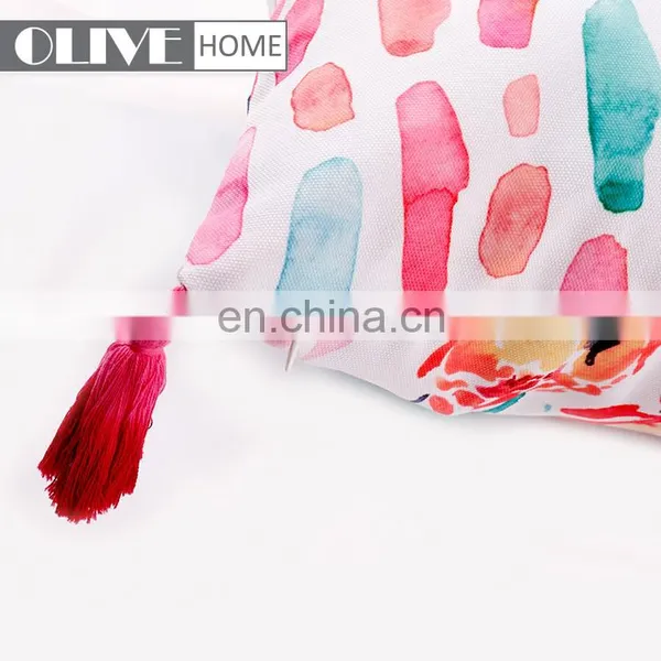Factory Price Custom Design Printed Linen Fabric Soft Cover Outdoor Furniture Cushions photo-4