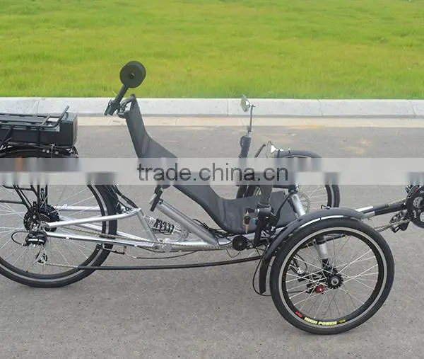 250w Foldable Suspension Electric Recumbent Trike photo-5
