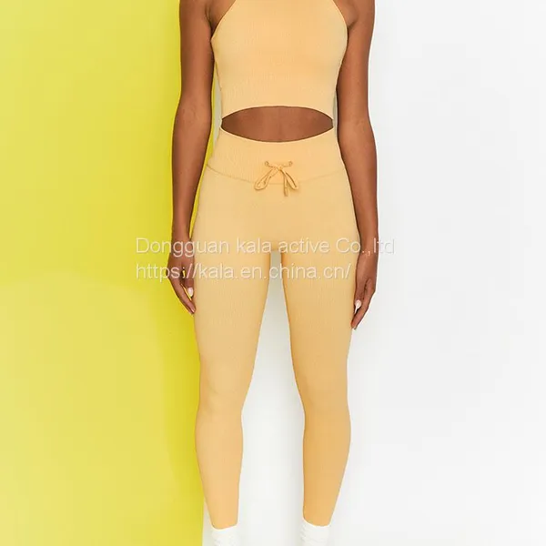 Hot Sales Girl Seamless Fitness & Yoga Wear High Quality Wholesales Workout Gym Sport Set photo-4
