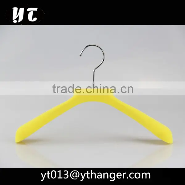 CY-632 Luxury Flocking Coat Plastic Hanger Flocked Baby Clothes Hangers Baby Velvet Hanger photo-2
