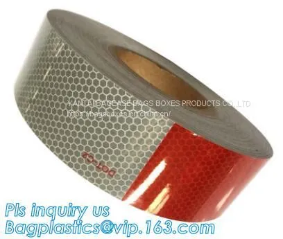 Aluminized Red And White Reflective Tape For Trucks Metalized Reflective Tape Marks for Vehicle SECURITY TAPE photo-2
