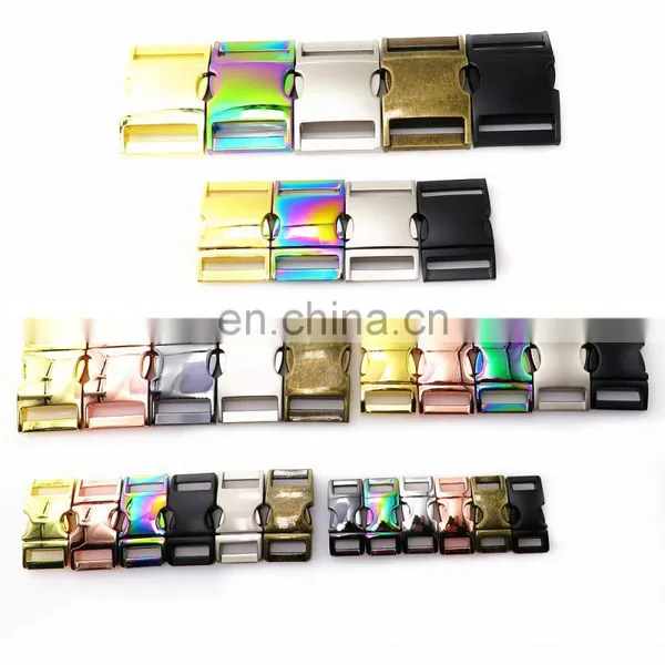 Rose Gold Metal Zinc Alloy Buckle Dog Collar Quick Side Release Buckle For Dog Accessories photo-5