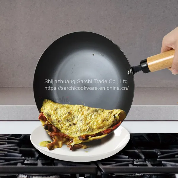 11 Inch Scratch Resistant Cookware Healthy Titanium-Infused Carbon Steel Pan photo-2