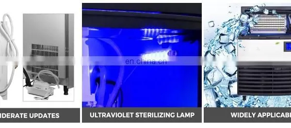 Commercial Ice Maker 335W Stainless Steel Ice Cube Maker Machine 132 lb Ice Making Machine photo-4