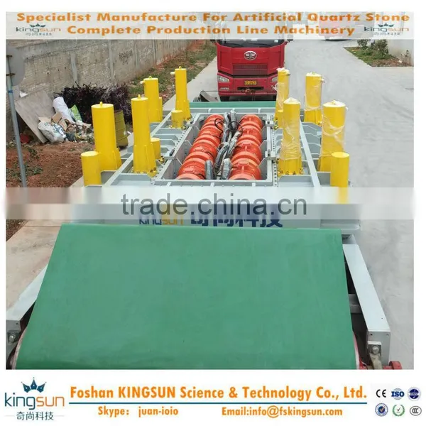 High Output Man-made Quartz Slab Manufacturing Machinery/Artificial Stone Pressing Machine by Kingsun/Quartz Stone Pressing Mach photo-2