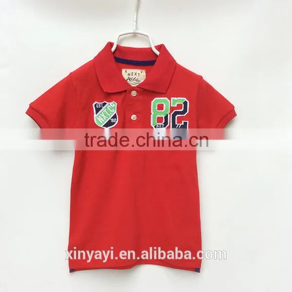 The Hot Sells 100 % Cotton Fabric Embroidery With Dyeing Polo Shirt Fabric for Kids Summer photo-2