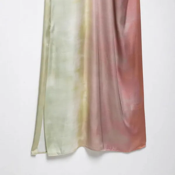 Women's 2025 New European and American Fashion Tie Dye Printed Midi Dress photo-2