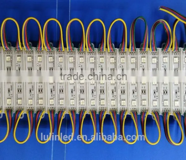 RGB LED Module 5050 3 Chips DC12V 0.72W IP65 Waterproof photo-3