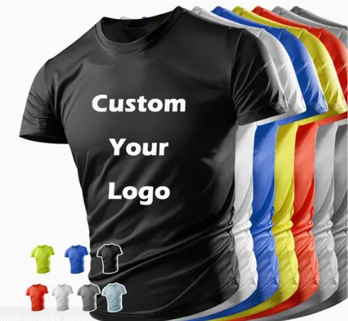 Plain Men′s Tshirt Polyester Tee Quick Dry Fit T Shirts Custom Sublimation Printing Logo Unisex Gym Sports T-Shirts for Men