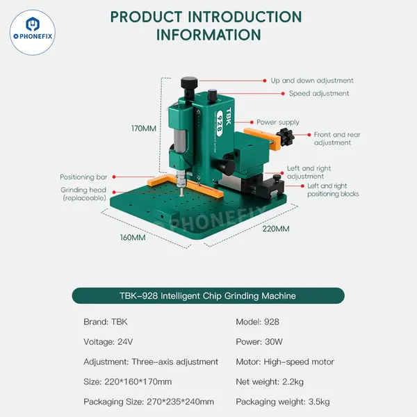 TBK 928 Intelligent Phone Motherboard CPU Chip Grinding Machine photo-5