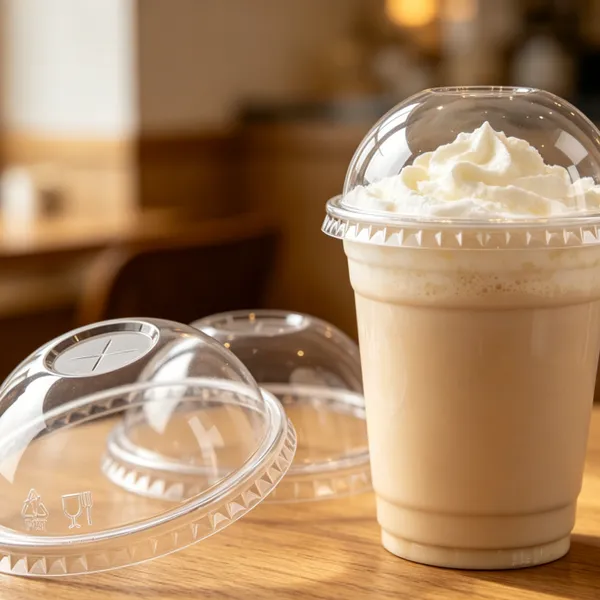 Customizable PET Milkshake and Coffee Cup Dome Lid, Manufacturer Direct Supply photo-2